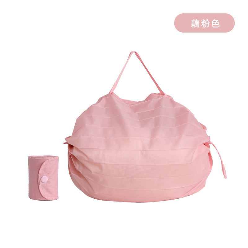 Portable large shopping bag in pink