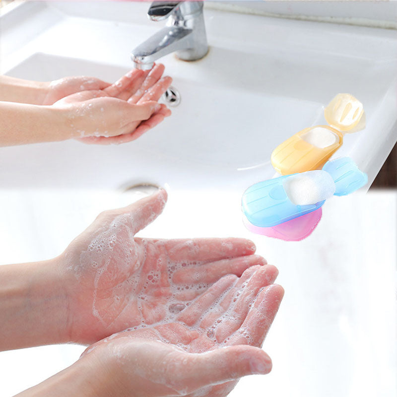 Soap paper sheets that dissolve in water