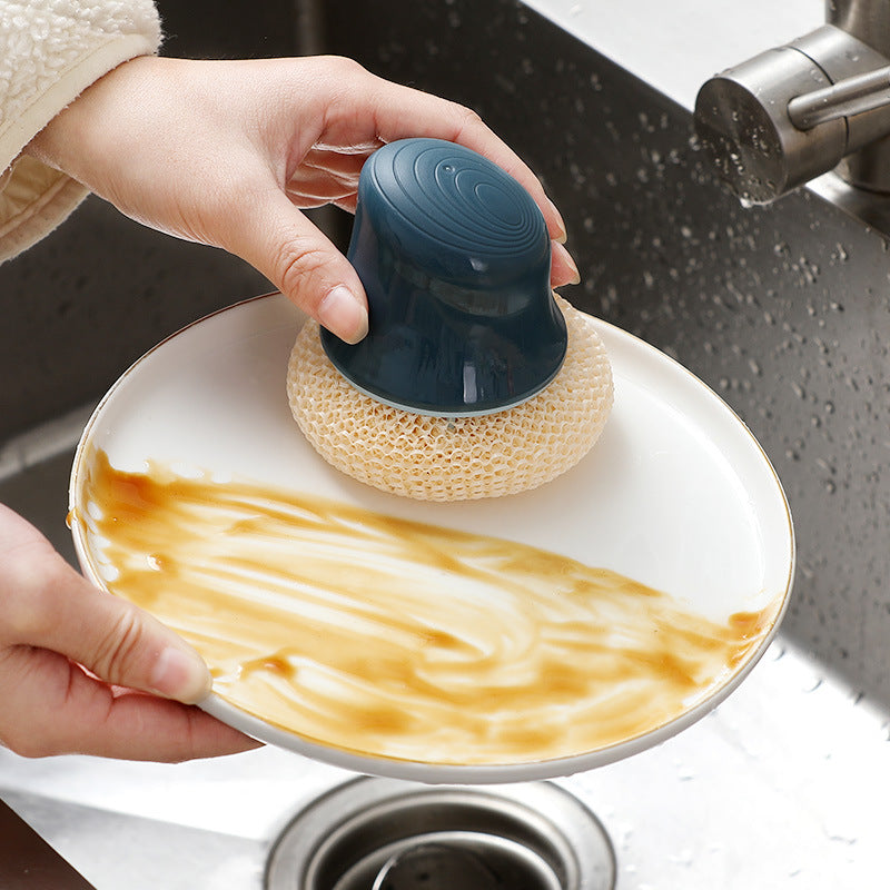 Flexible nylon ball scrubber that leaves no debris