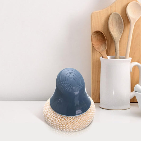 Nylon pot cleaning ball brush with handle