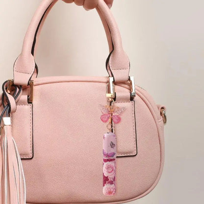 Refillable keychain perfume bottle with a secure screw-top seal