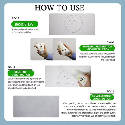 Wall paint roller tool