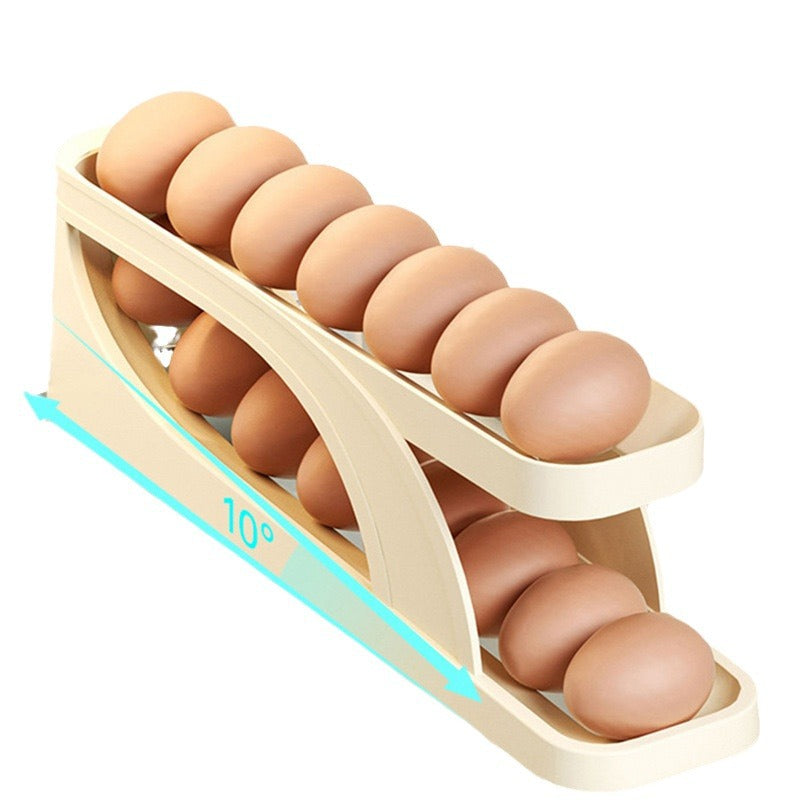 Automatic rolling egg holder