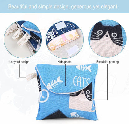 Period pad pouch for school and work