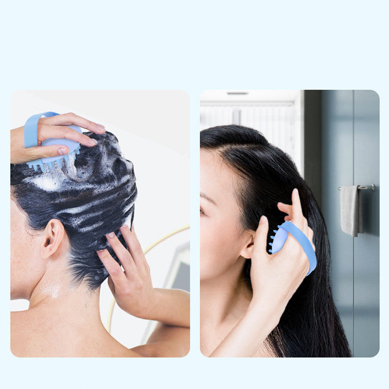 Head massage brush for scalp and body shower massage