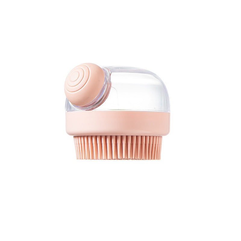 Shampoo dispenser body brush in pink