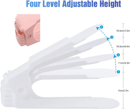 Shoe stacker space-saving plastic shoe organizer for a neat and tidy shoe closet