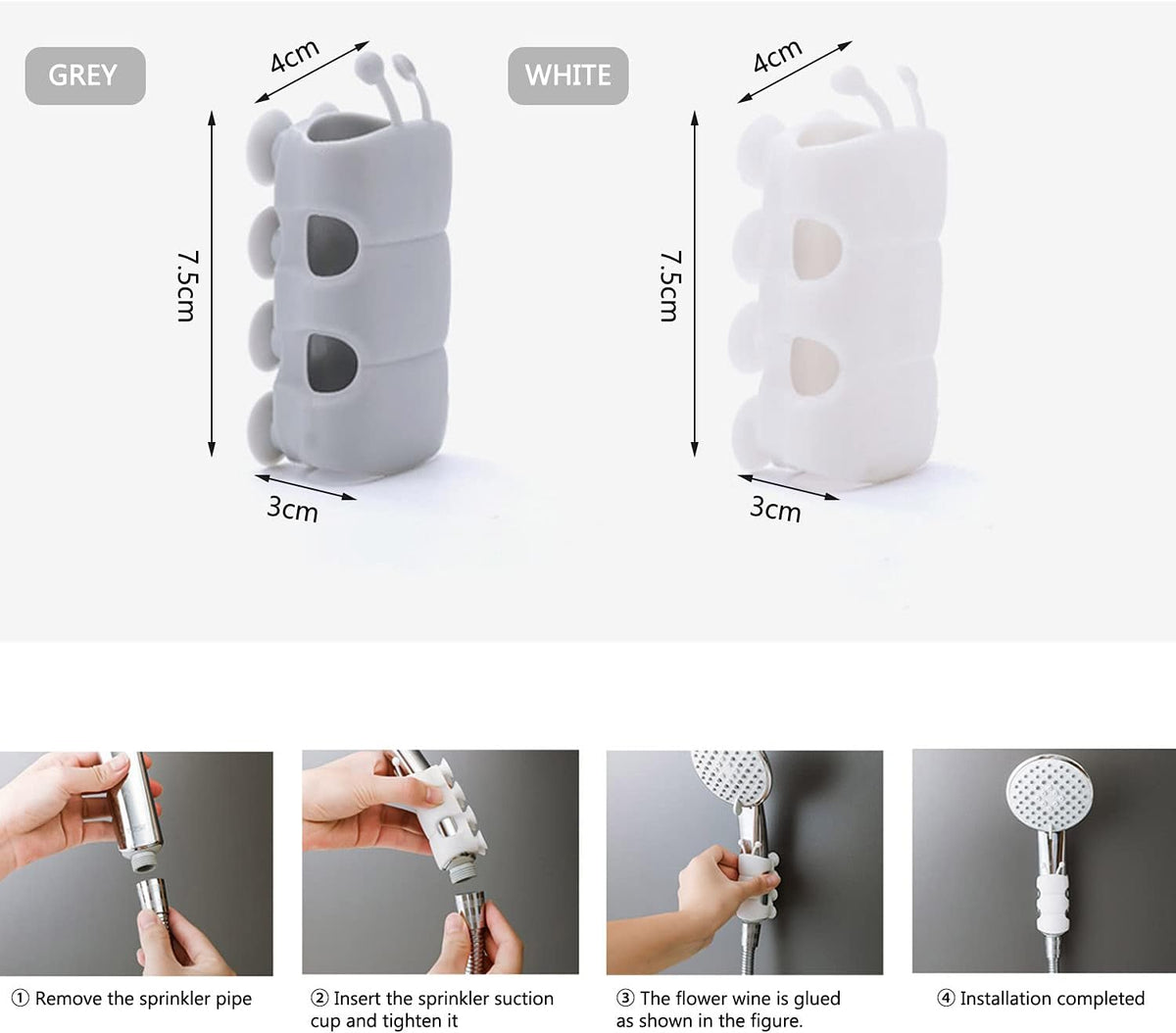 Shower head holder with a powerful suction cup