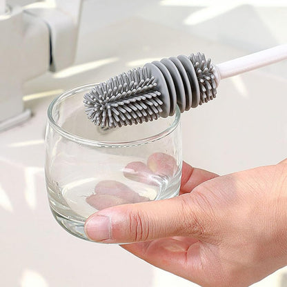 Quick-drying silicone bottle brush