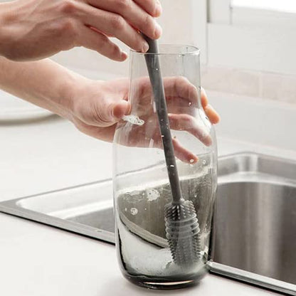 Silicone bottle cleaning brush