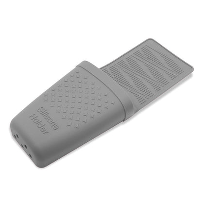 Silicone curling iron holder in gray