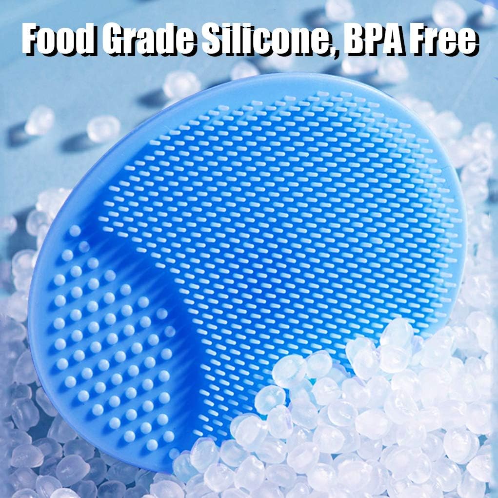 Silicone face scrubber in blue