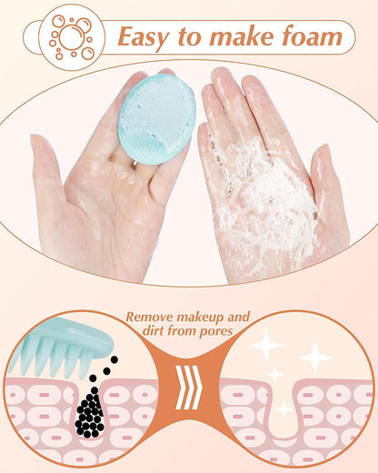 Silicone exfoliating face brush