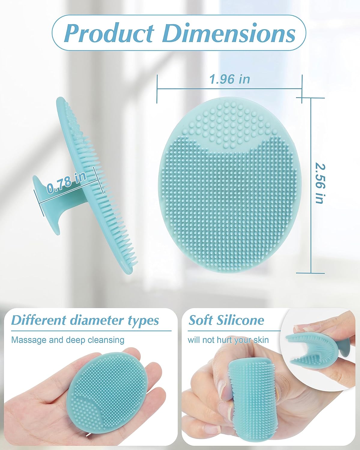 Silicone face scrubber made of food grade silicone