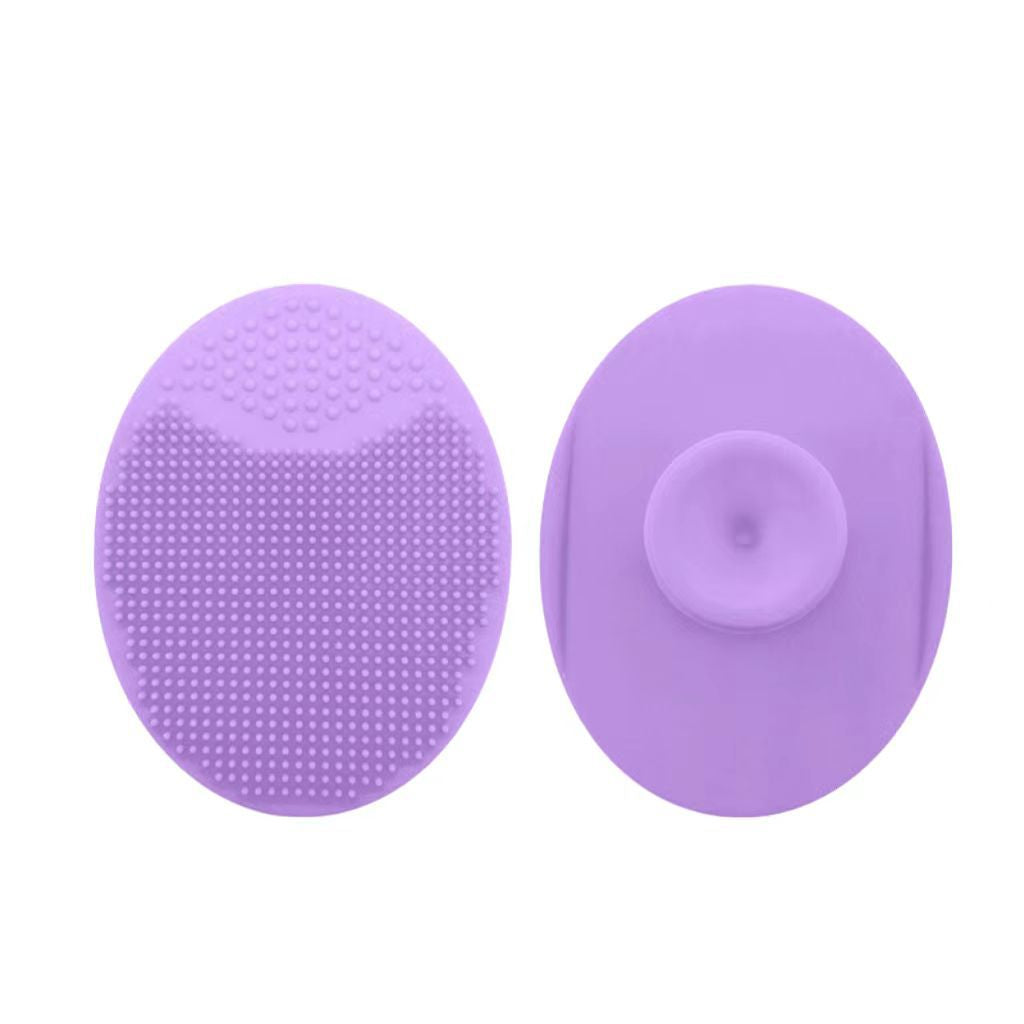 Silicone face scrubber in purple