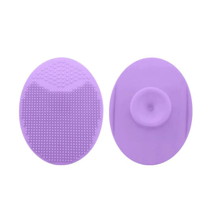 Silicone face scrubber in purple