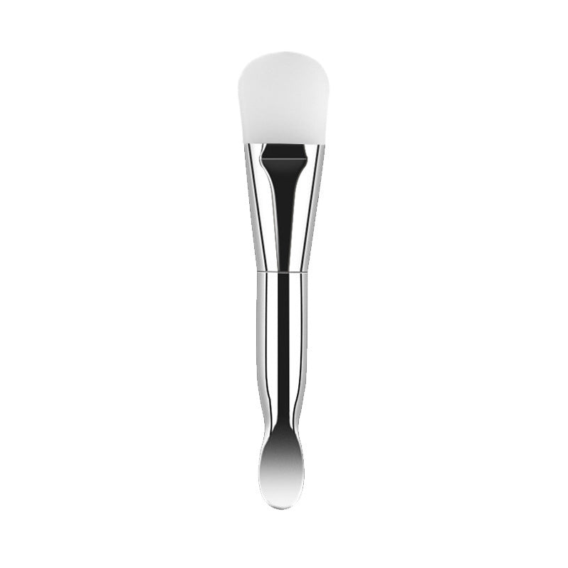 Silicone facial mask brush, double head in silver