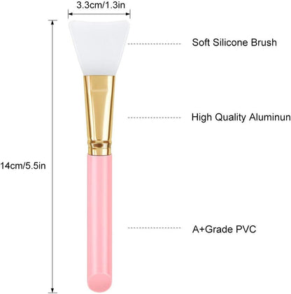 Silicone facial mask brush, single head in pink