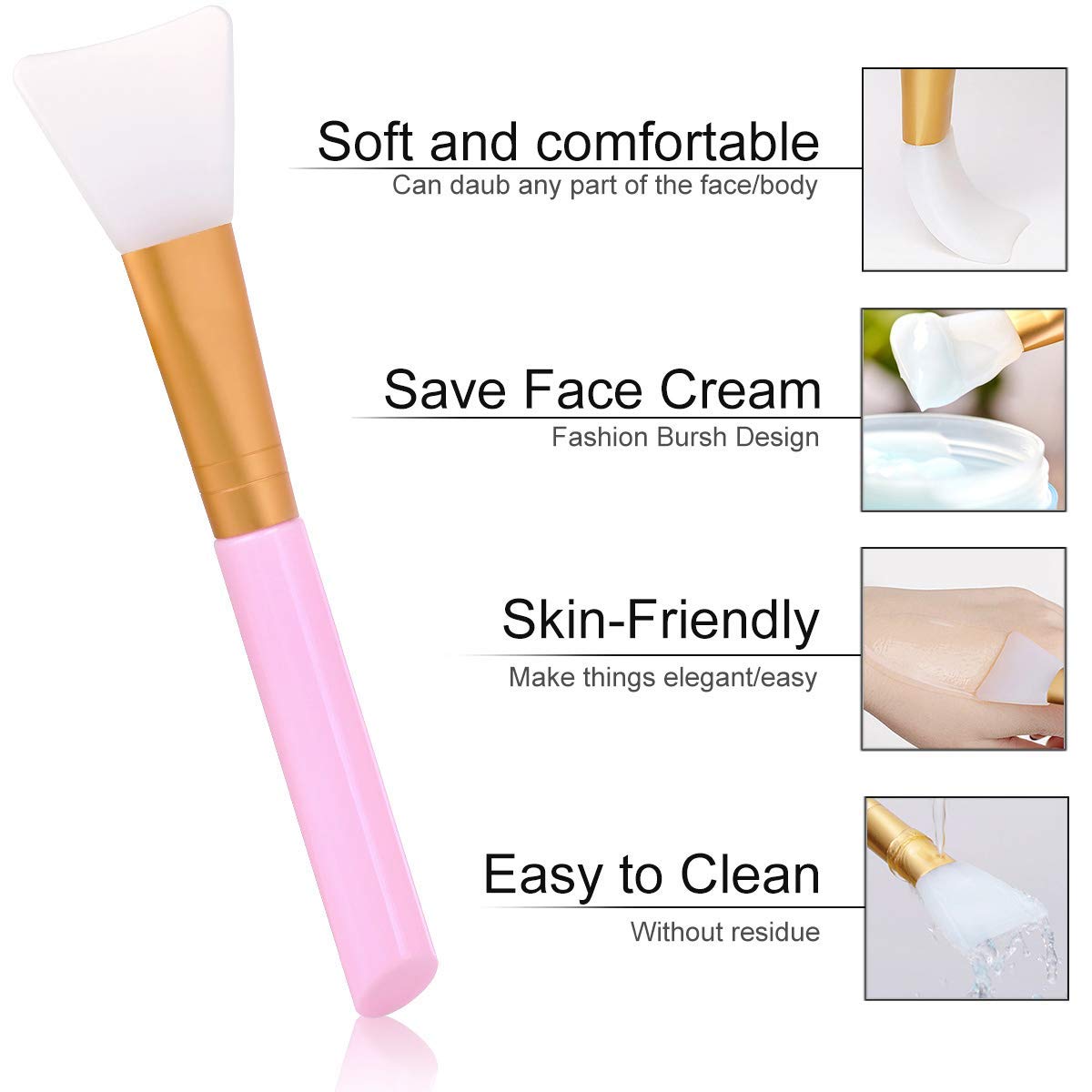 Soft silicone mask applicator