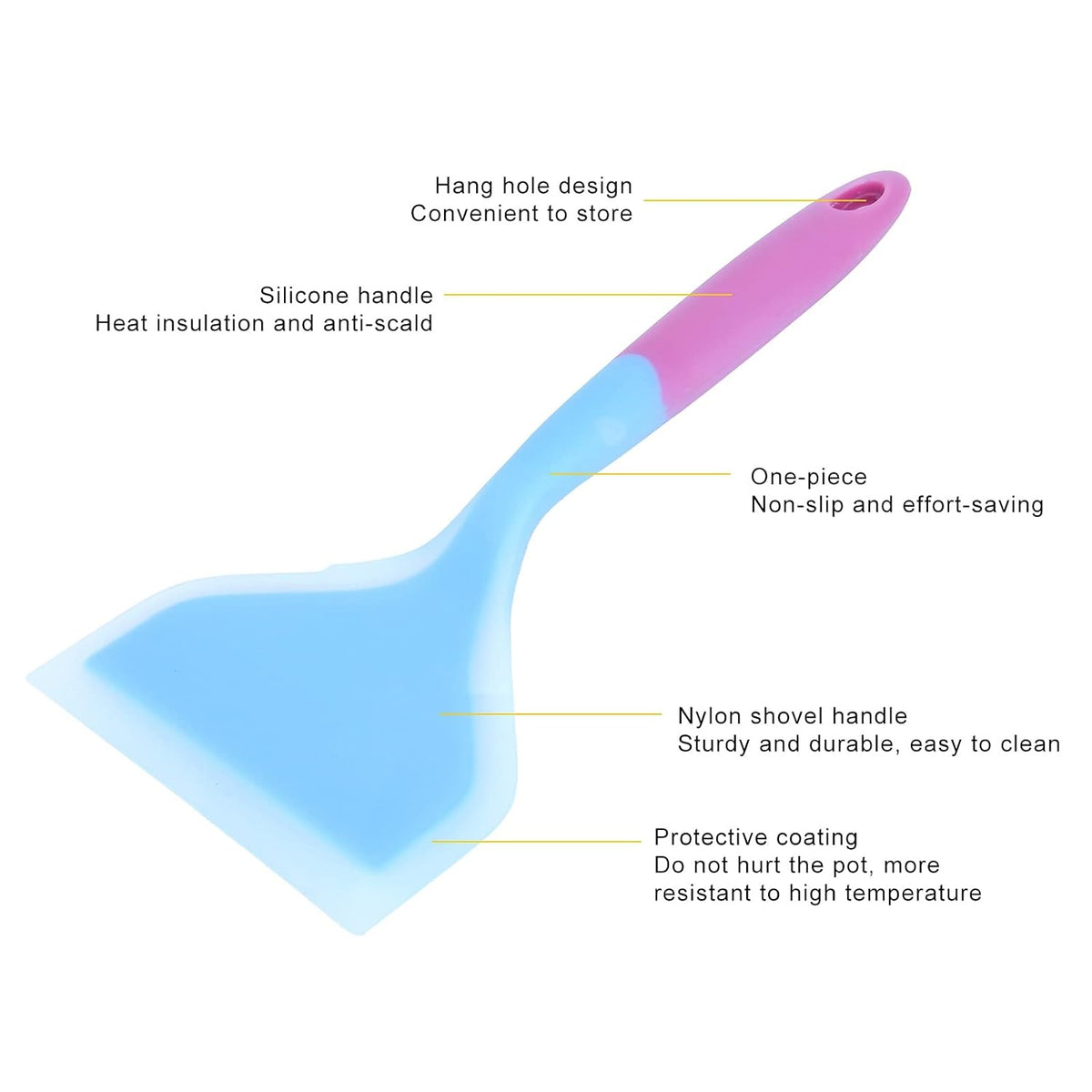 Non-stick silicone spatula for cookware