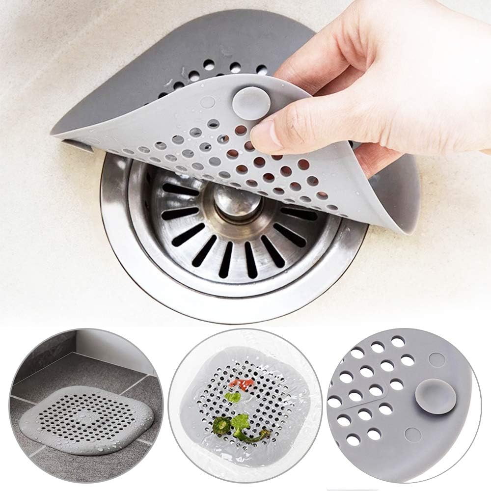Silicone drain cover for bathroom drains and kitchen sinks