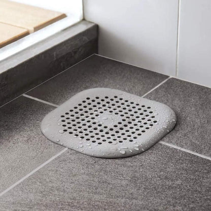 Silicone shower drain cover in gray