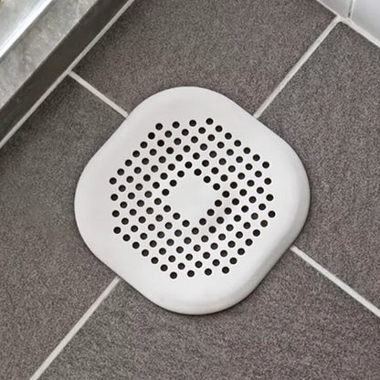 Silicone shower drain cover in white