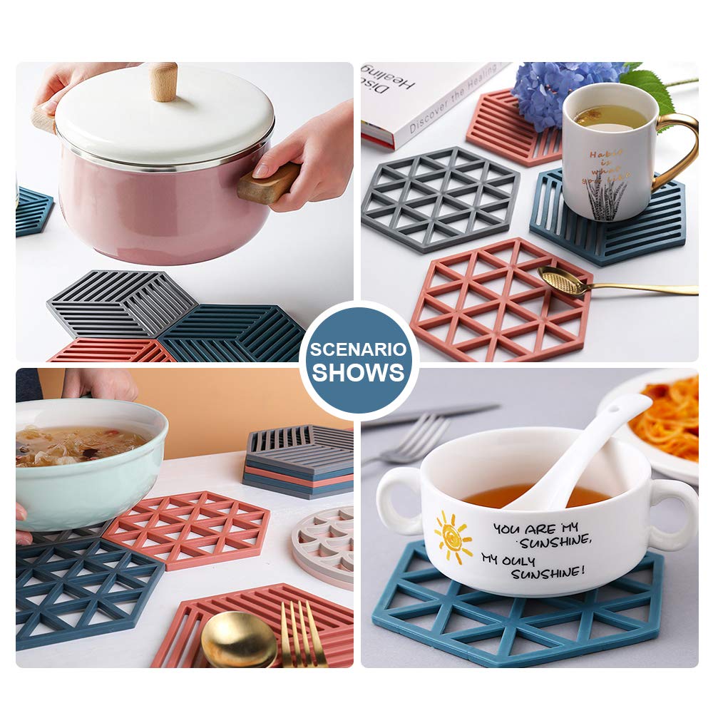 Silicone table mats in 3 colors