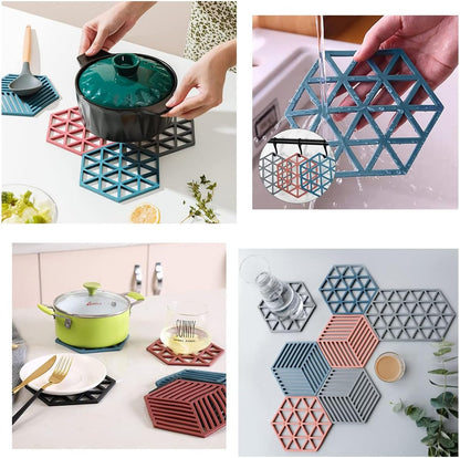 Easy-to-clean silicone trivet