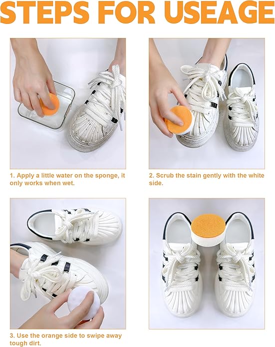 Shoe cleaning sponge set