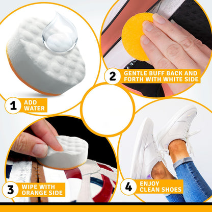 Sponge that brightens dirty shoe soles