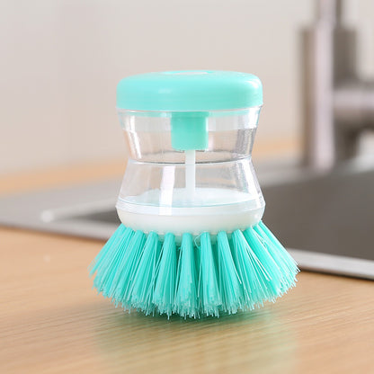 Soap dispenser dish brush in aqua