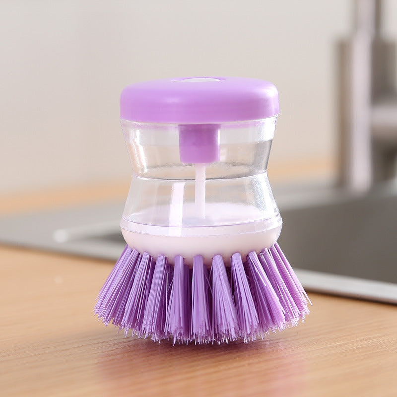 Soap dispenser dish brush in purple