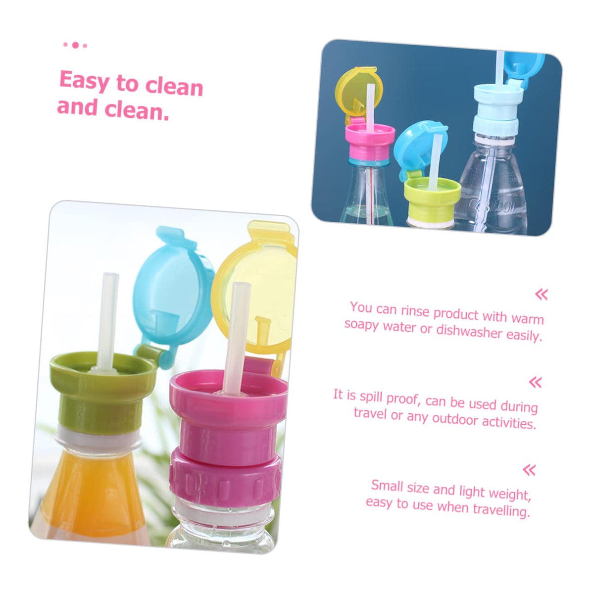 Leak-proof straw cap for kids