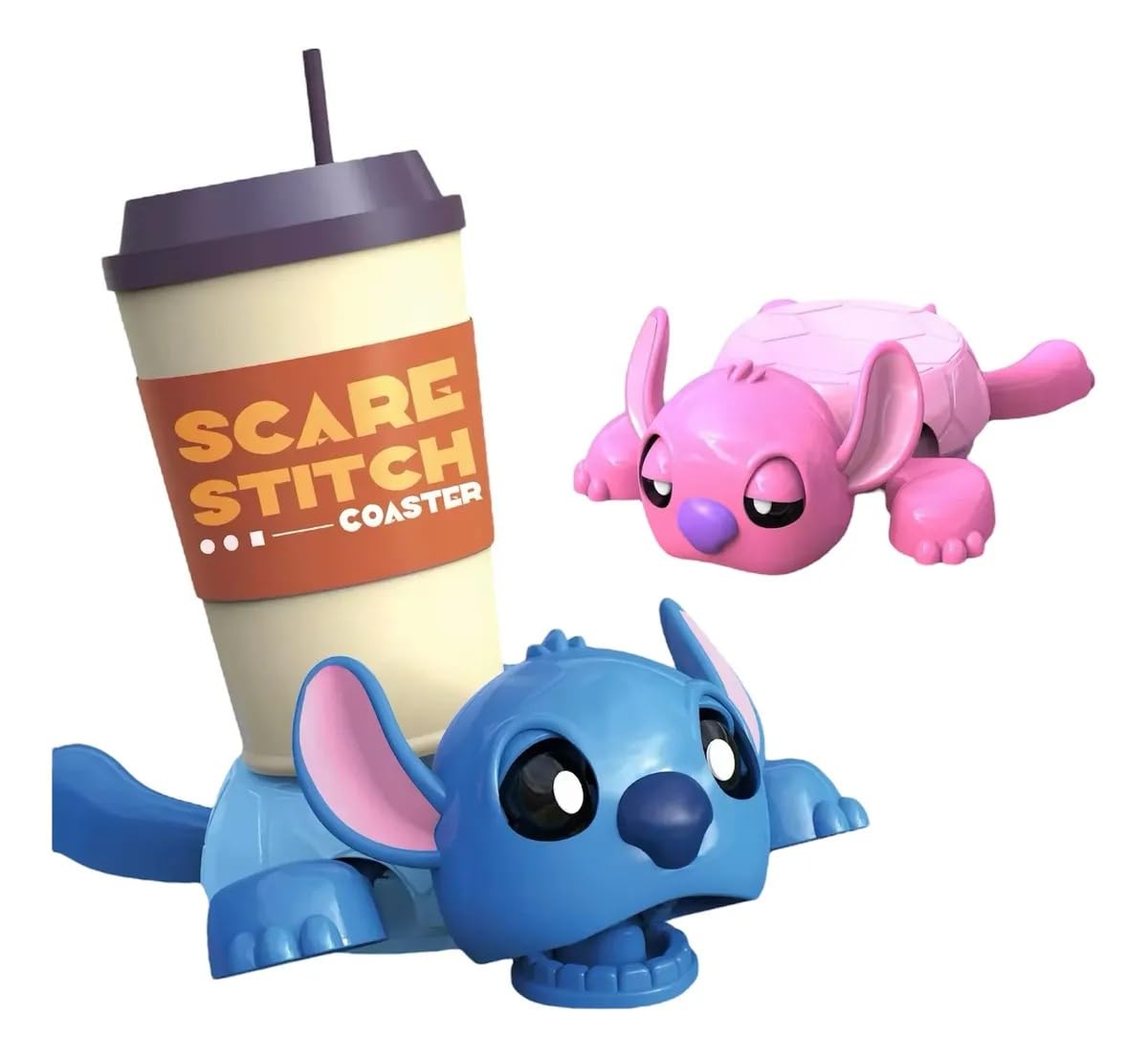 Interactive cartoon cup coaster