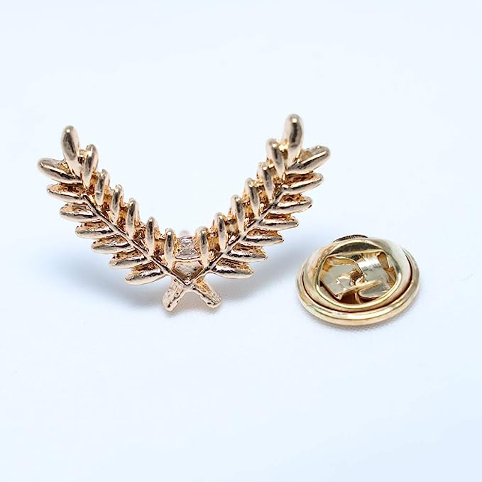 Suit pin brooch, wheat design