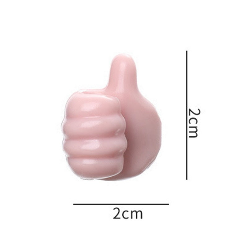 Self-adhesive thumb hook in pink
