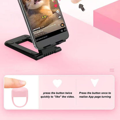 Wireless finger remote that reduces neck and finger strain from phone use
