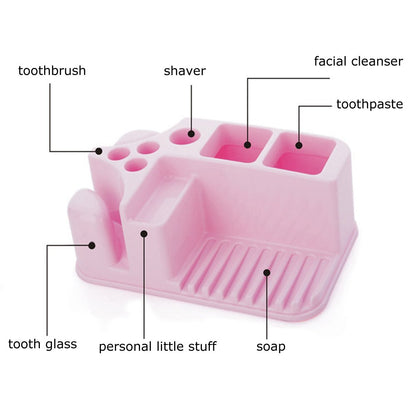 Bathroom organizer that is easy to clean under running water