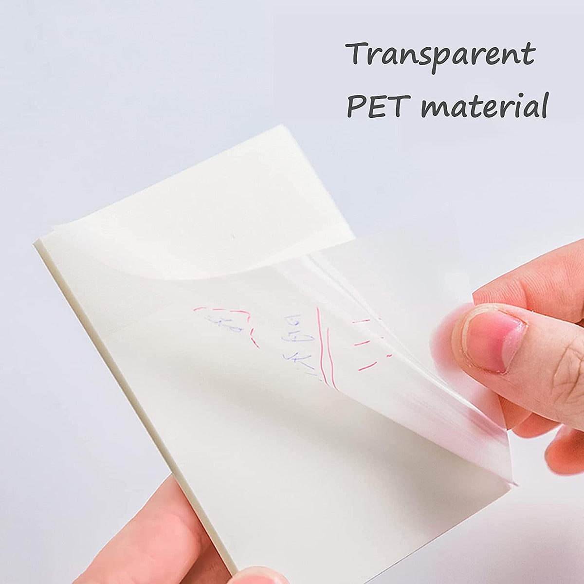 Clear sticky notes that let you see the text underneath