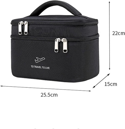 Cosmetic bag for brushes and skincare