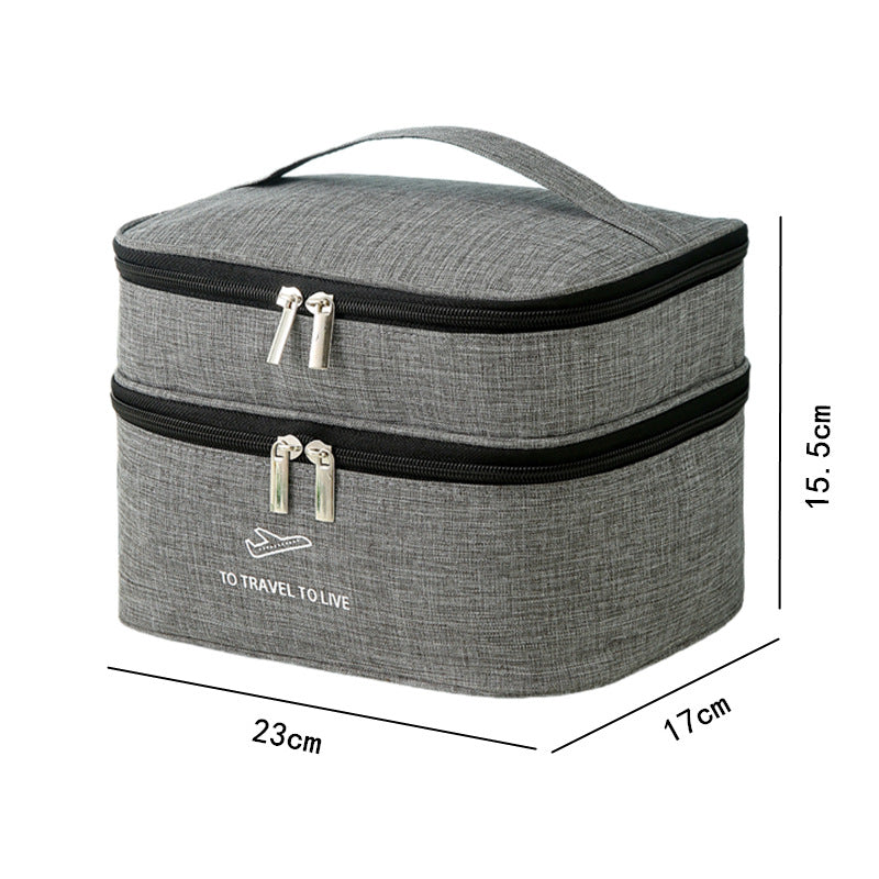 Travel cosmetic bags in assorted colors