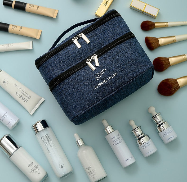 Portable makeup organizer bag