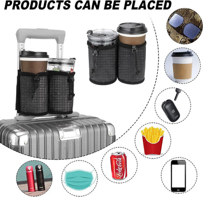 Travel cup holder for coffee and water bottles