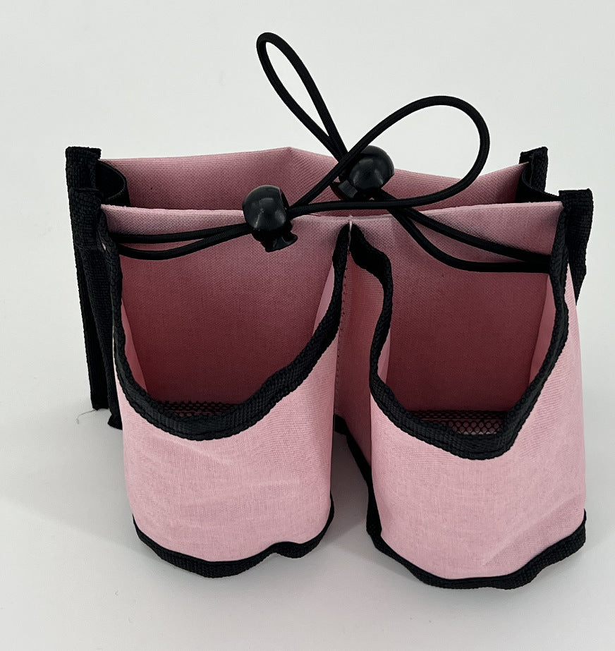Travel luggage cup holder in pink