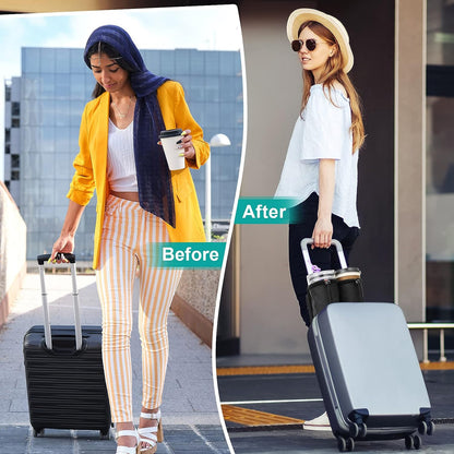 Luggage drink holder that attaches to suitcase handles
