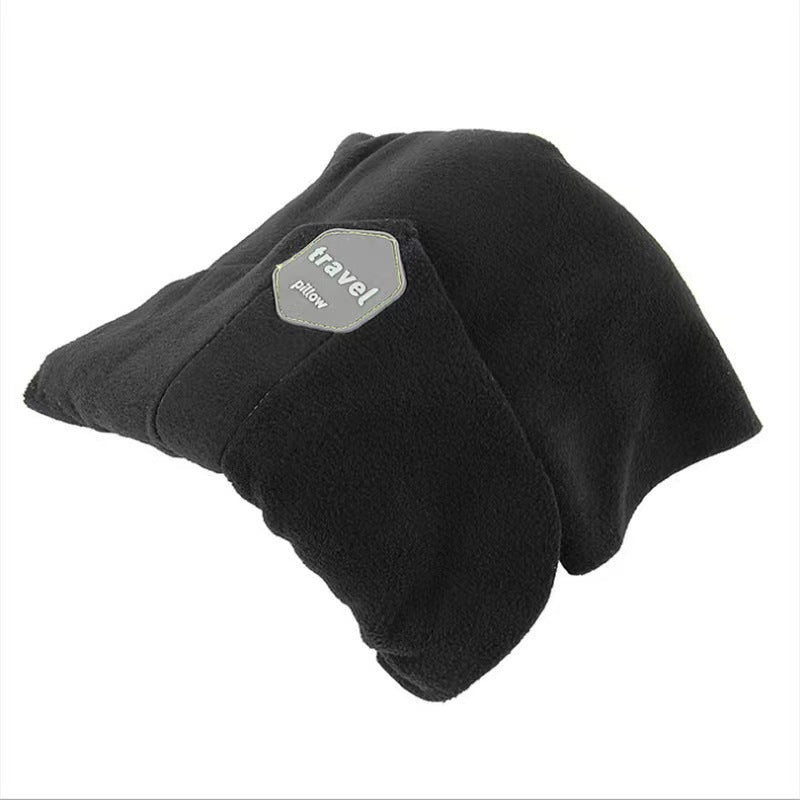 Travel neck pillow in black