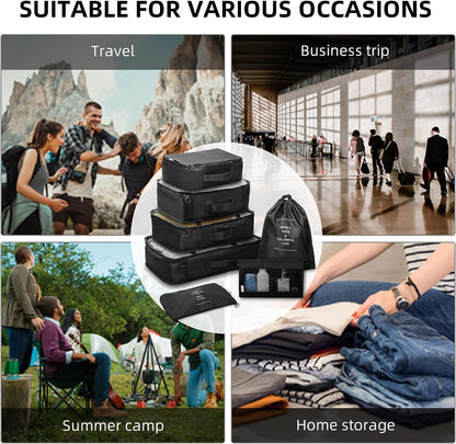 Packing cubes for tightly rolled clothes