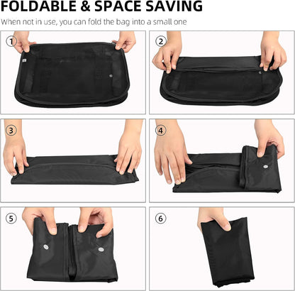 Compression packing cubes that save suitcase space