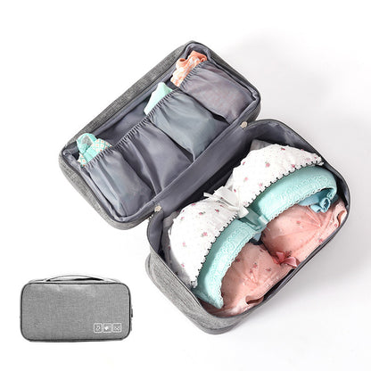 Travel underwear organizing bag in grey
